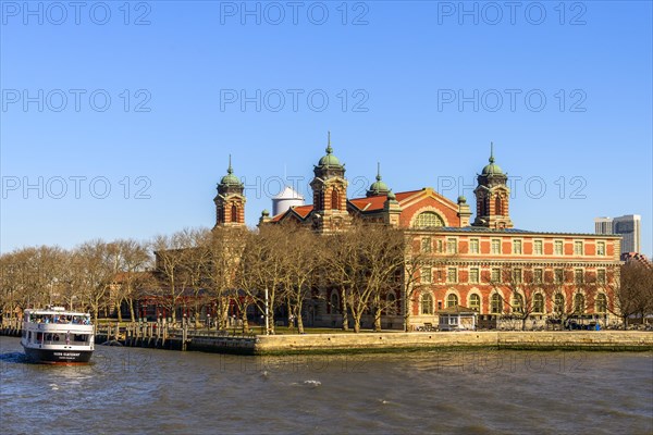 View from Hudson River to Memorial Museum of Immigration