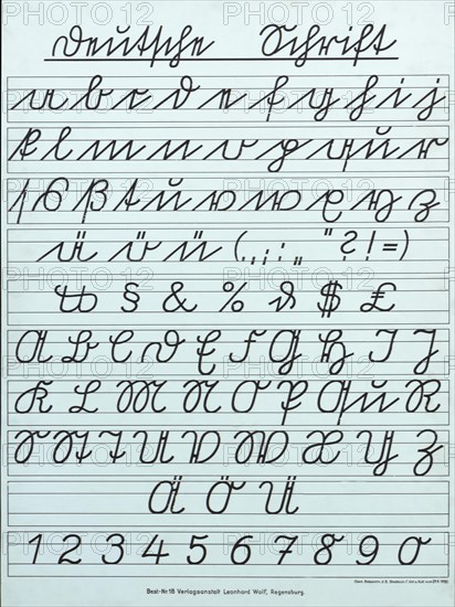 Writing board with alphabet