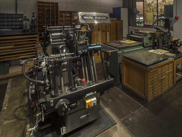 Historical original Heidelberg printing machine from 1950