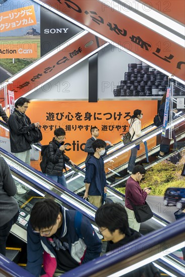 Escalators in a store