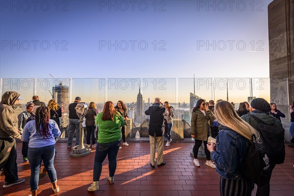 Tourists on viewing platform