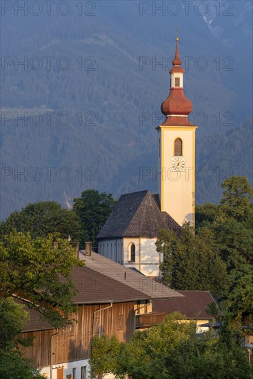 Parish church St. Margarethen in the first morning light