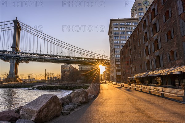 Manhattan Bridge in Backlight