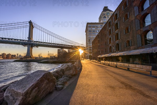 Manhattan Bridge in Backlight