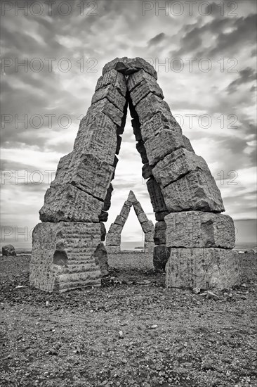 Monumental stone gates