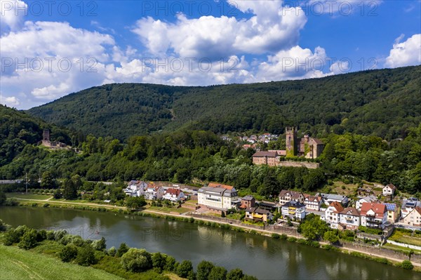 Aerial view of the Vierburgeneck Schadeck Castle