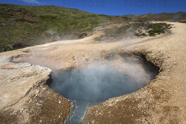 Steaming thermal spring