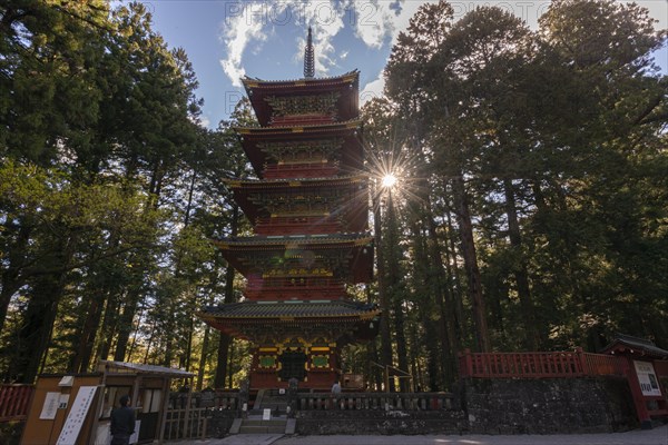 Decorated five-storey pagoda