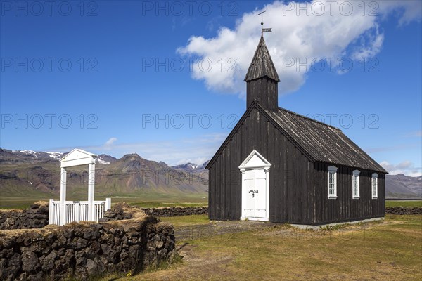 Black wooden church