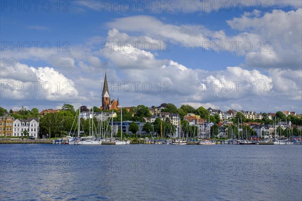Sailing ships in the harbour of Flensburg