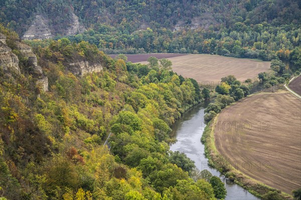 The river Werra in the landscape conservation area Ebenauer Kopfe near Creuzburg