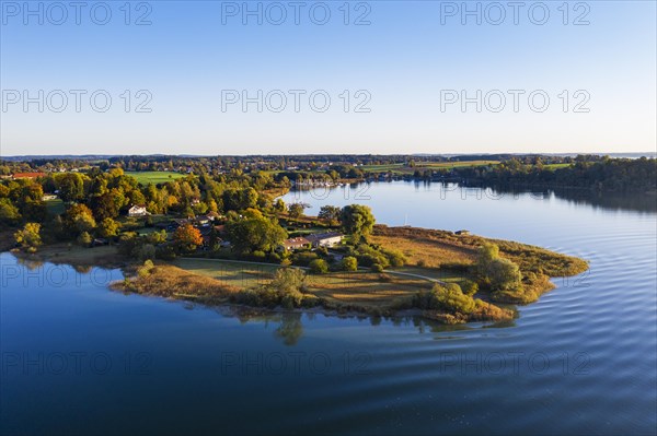 Urfahrn peninsula near Breitbrunn on Lake Chiemsee