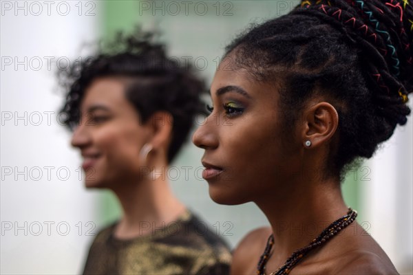 Two young latin women