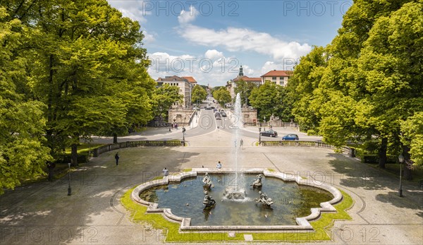 Fountain at the Angel of Peace at the Maximiliansanlagen