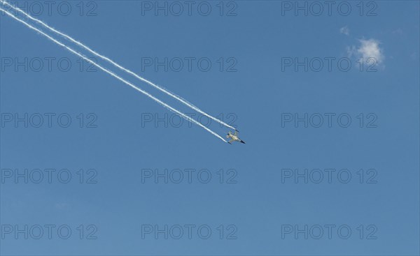 Military aircraft in flight