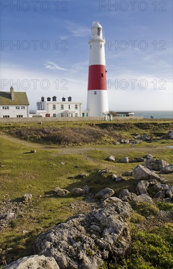 Red and white lighthouse