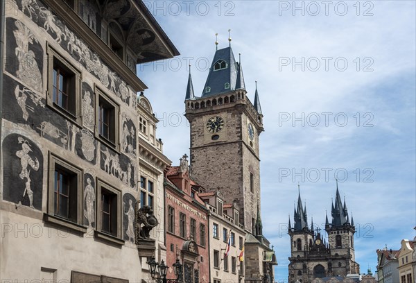 Tyn Church or Church of Our Lady before Tyn and Old Town Hall