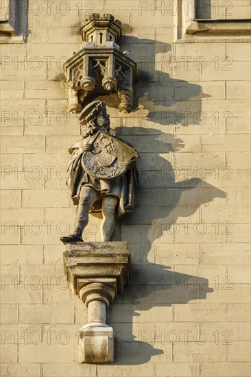 Coat of arms on the facade of the Royal Villa
