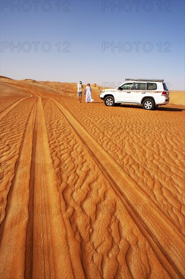 Tire tracks in the sand