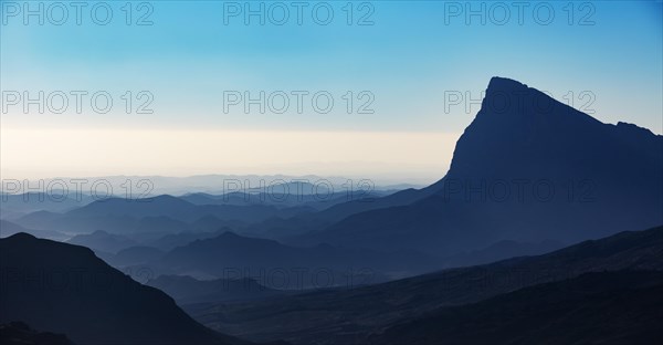 Staggered Mountain silhouetttes