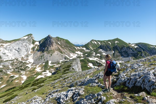 Young woman hiking