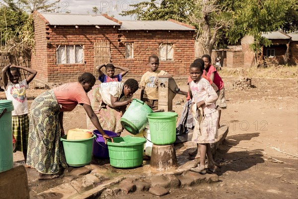 Women bringing water