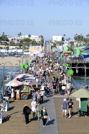 Crowd on Santa Monica Pier