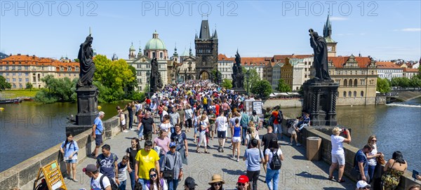 Crowd on Charles Bridge