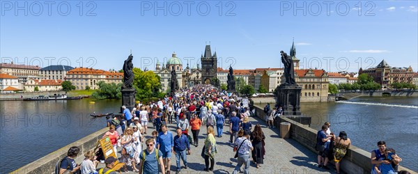 Crowd on Charles Bridge