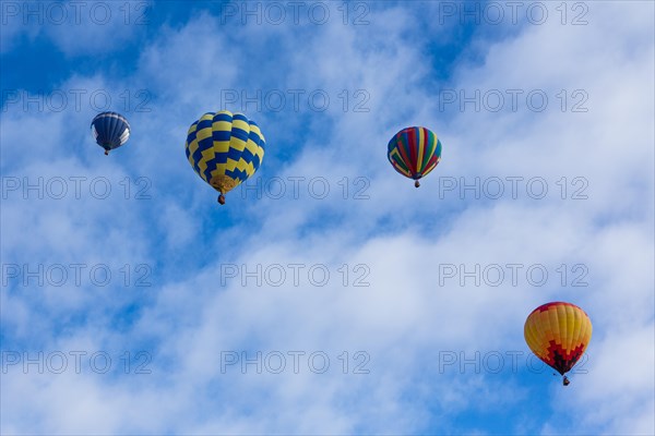 Four hot air balloons