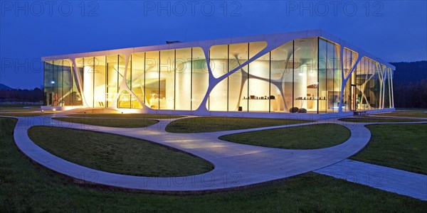 Glass Cube during blue hour