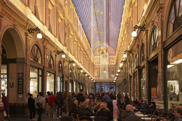 Galeries Royales Saint-Hubert with Christmas decoration