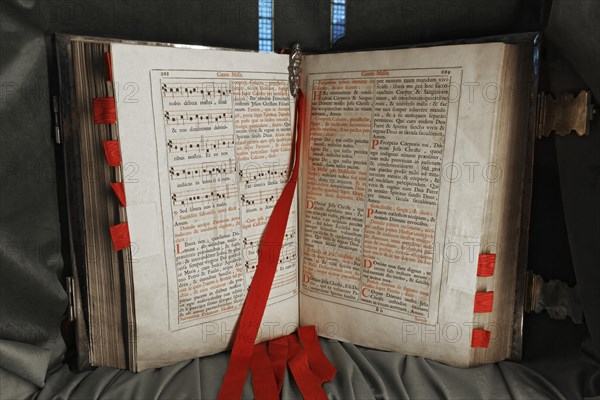 Historical Latin missal from 1737