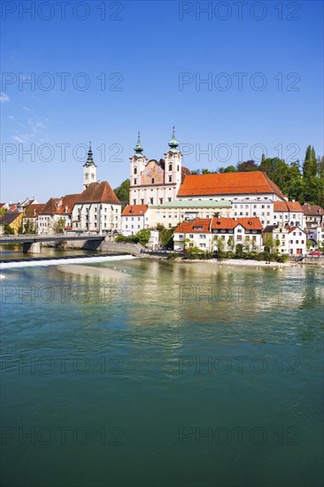 Confluence of the Enns and Steyr rivers