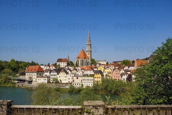 City view with parish church Sankt Aegid