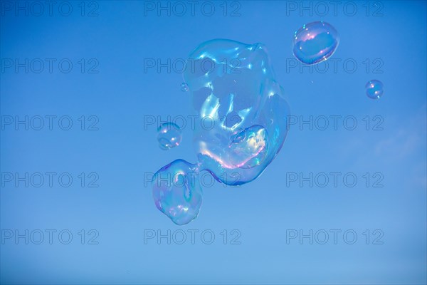 Soap bubbles with rainbow colours