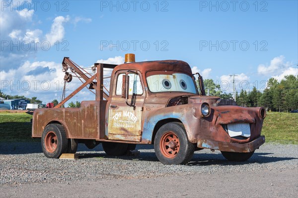 Reproduction of the comic figure Hook or Mater from the animated film Cars