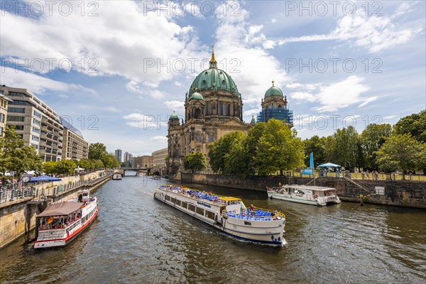 Berlin Cathedral on the banks of the river Spree