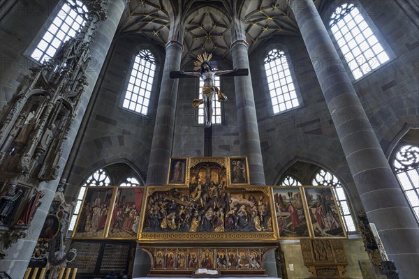 Chancel with winged altar around 1500