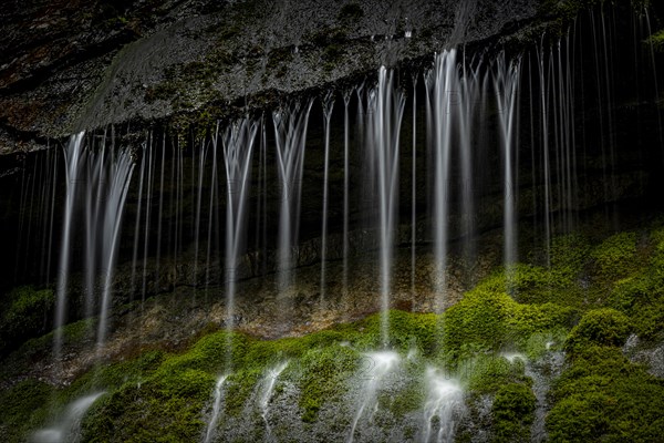 Small waterfall with moss