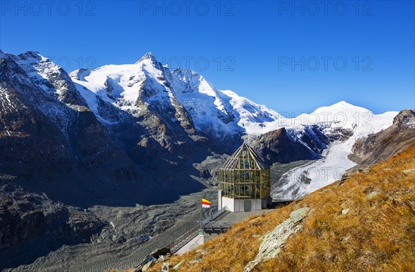 Wilhelm Swarovski Observatory in front of Grossglockner