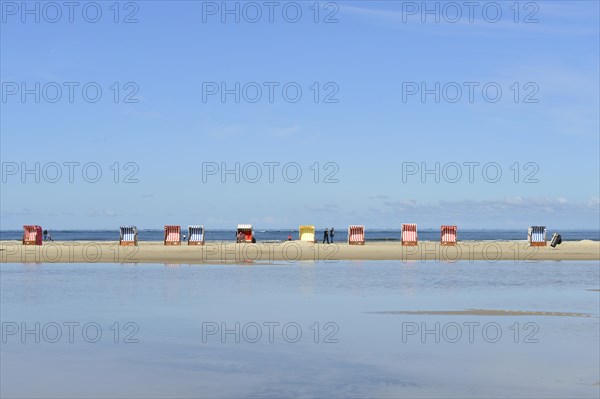 Beach chairs at the beach of Norddorf