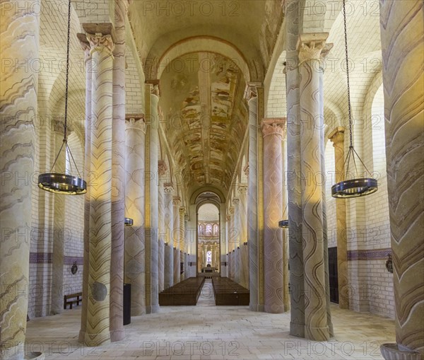 Nave with ceiling fresco around 1100