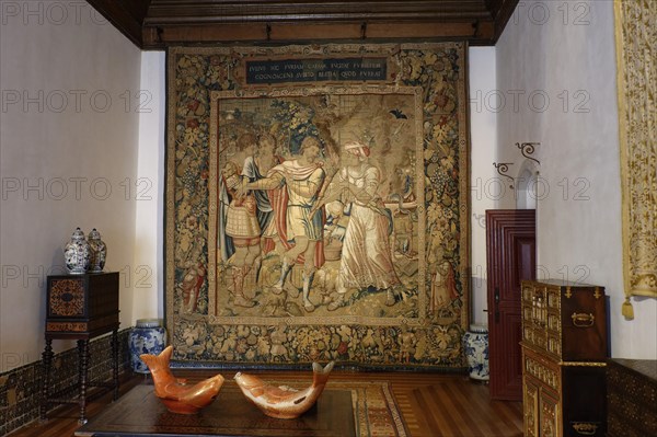 Julius Caesar Room with tapestry