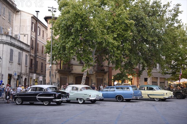 American classic cars parking