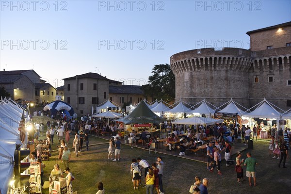 Stalls at dusk