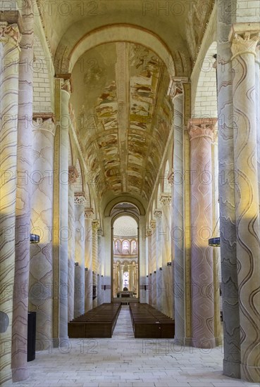 Nave with ceiling fresco around 1100