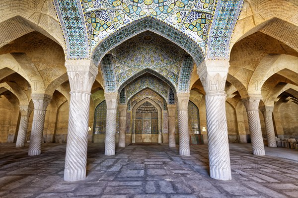 Shabestan pillars in the prayer hall