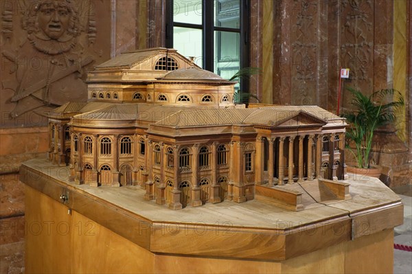 Architectural model of the opera house Teatro Massimo