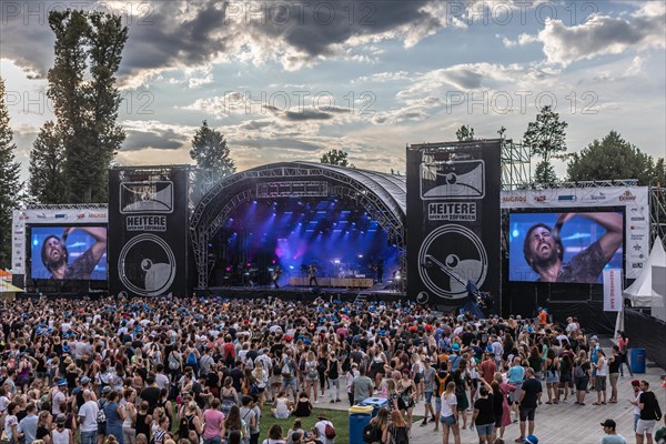 The German singer and musician Max Giesinger live at the 29th Heitere Open Air in Zofingen